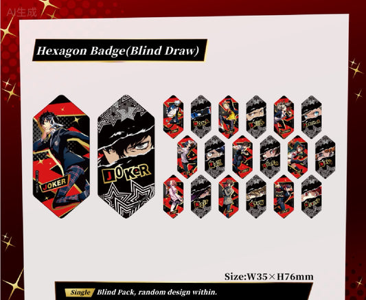 988413 Hexagon Badge Single Pcs Persona 5